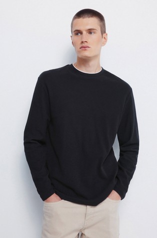 Double waffle fabric T-shirt