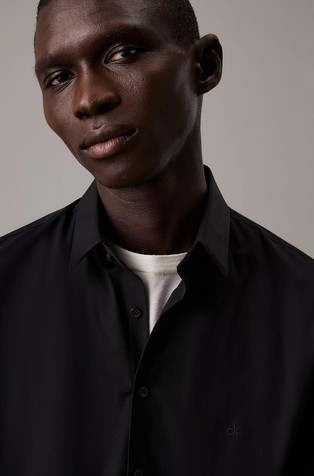 CALVIN KLEIN Extra Slim Poplin Dress Shirt Black 4