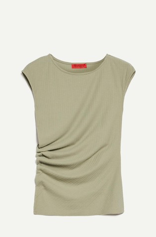 Ribbed cotton T-shirt