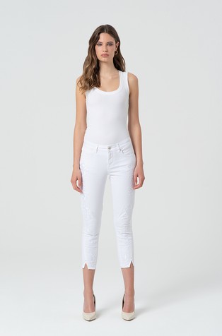 Shape up jeans with embroideries