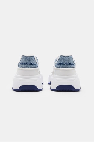DOLCE &amp; GABBANA Daymaster sneakers with denim inserts White / Blue 3