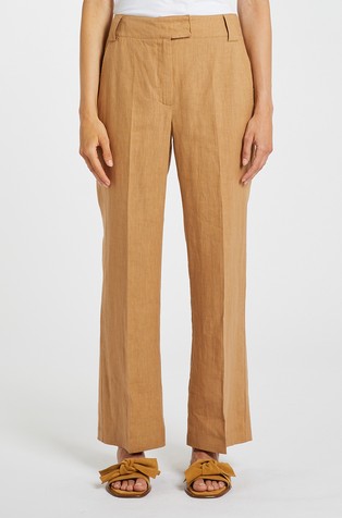 Regular fit linen trousers