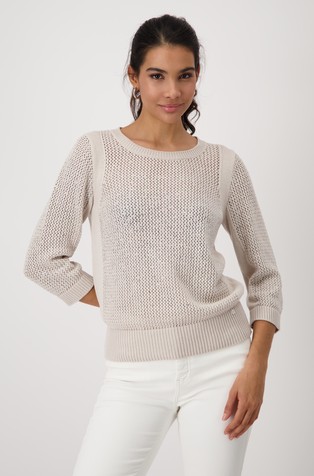 Knitted jumper with embellishment