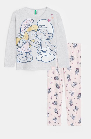 Smurfs pyjamas in cotton and viscose
