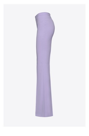 PINKO Stretch crepe flared trousers Purple 3
