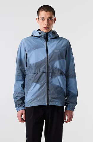 Vodoodbojna vzorčasta jakna s kapuco