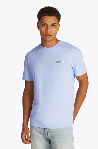 Regular fit logo majica z neenakomerno zankasto teksturo