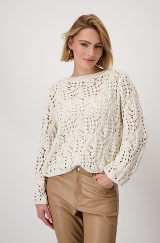 Ajour patterned jumper