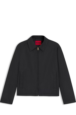 Regular-fit jacket in waxed cotton