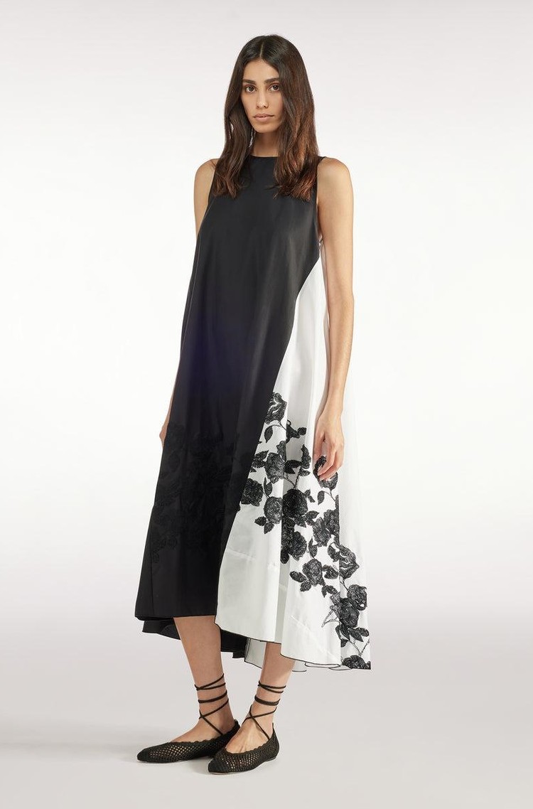 LIVIANA CONTI Sleeveless dres with floral embroidery Embroidery Mix Rose 