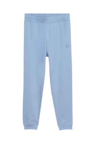 Cotton-terry tracksuit bottoms with stacked logo