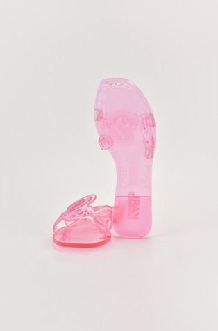 KARL LAGERFELD Siganture gumijasti natikači Roza - Pink 5