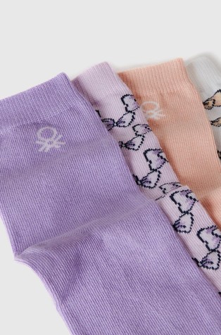 BENETTON 4 pack of cotton blend socks Multi 2