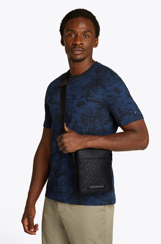 TOMMY HILFIGER TH Monogram torba za čez ramo Črna - Black 5