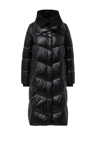 Dolga puhovka s pletenim notranjim ovratnikom