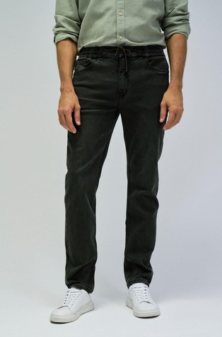 Regular fit trousers jogger in stretch cotton