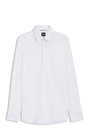 Slim fit srajca iz raztegljivega performance jerseya