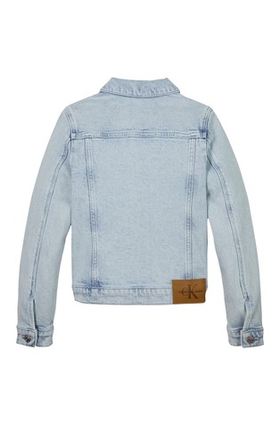 CALVIN KLEIN Slim Cotton Denim Trucker Jacket Blue 5