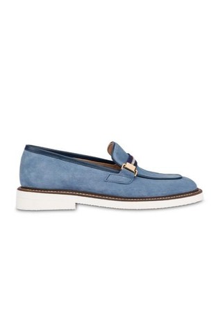 Mannish Split Leather Loafers