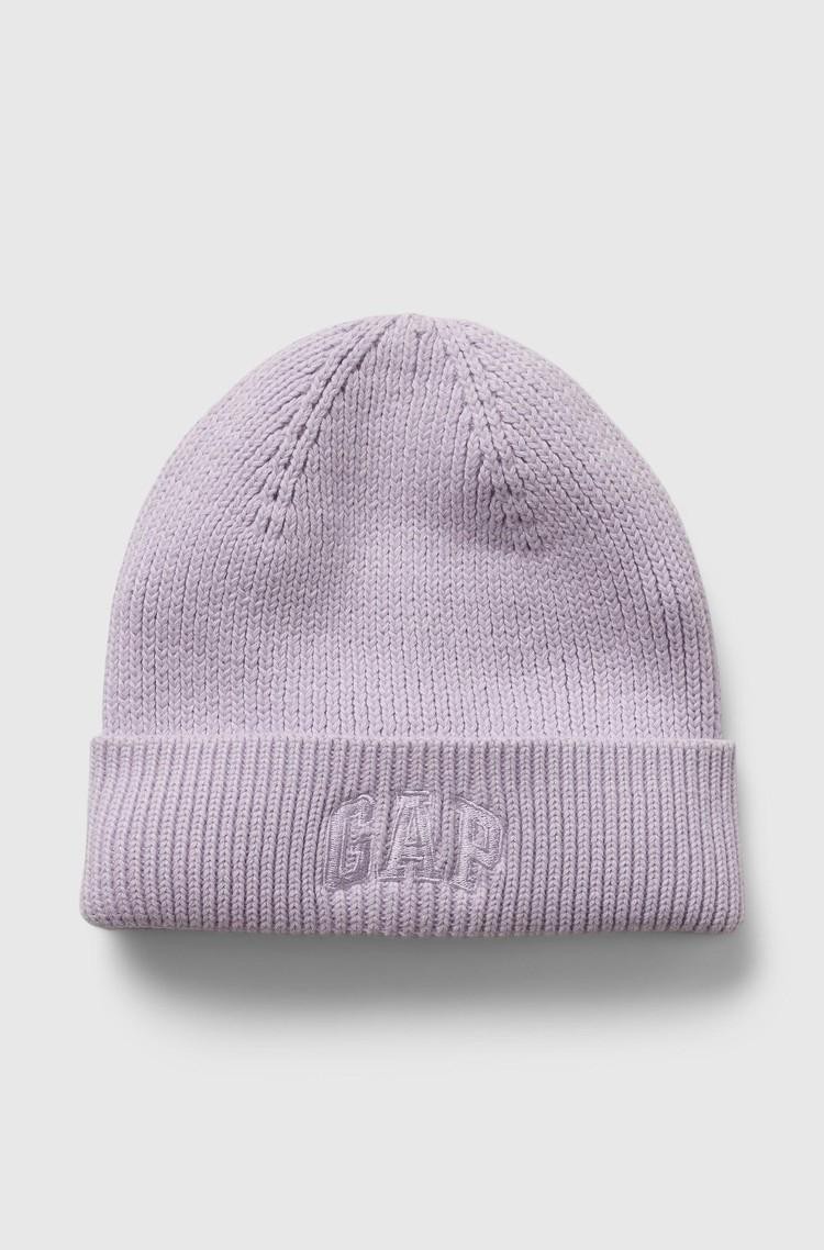 GAP Gap logo pletena kapa za malčice Škrlatna - Pale Lilac 