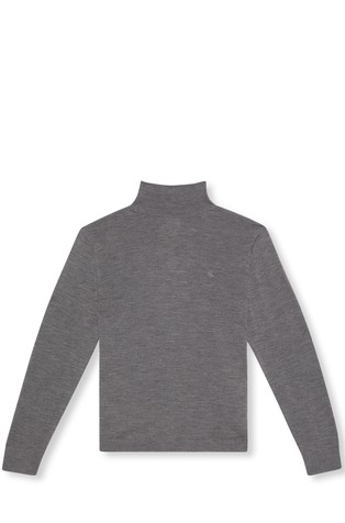 Pleten volnen pulover s povišanim ovratnikom