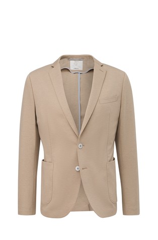 Slim fit suknjič z našitima žepoma