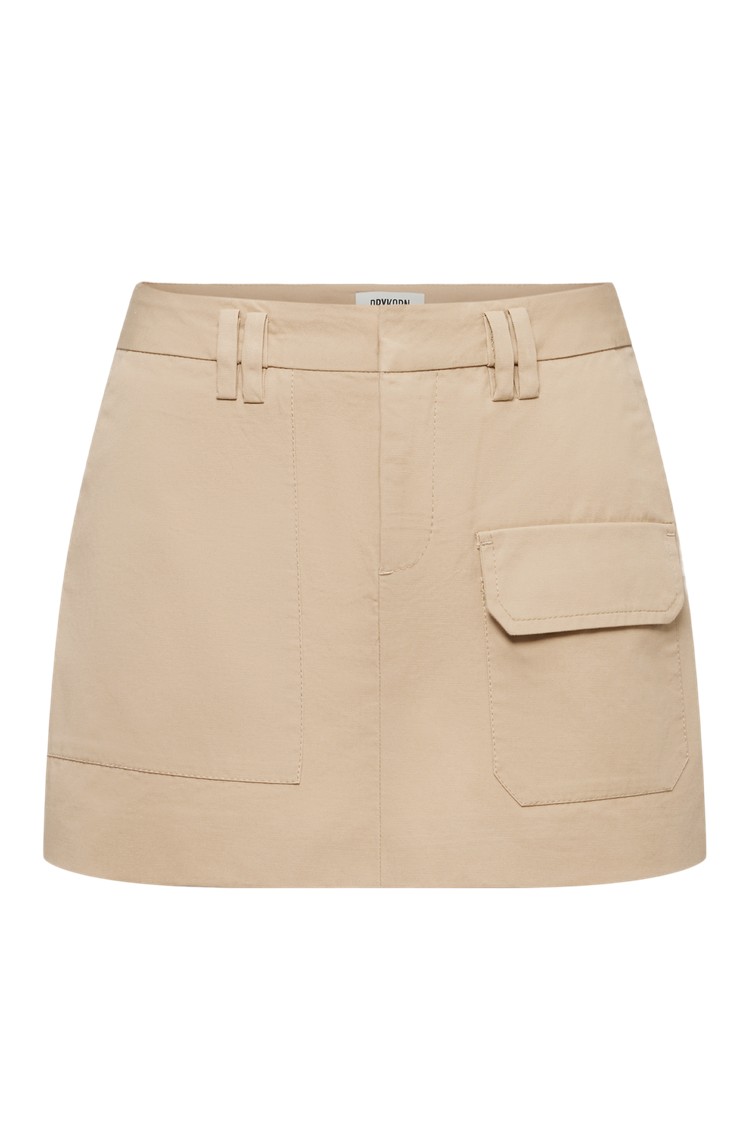 DRYKORN Bombažno mini krilo Bež - Beige 