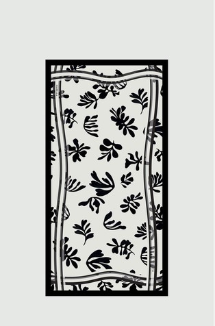 Viscose scarf with floral pattern