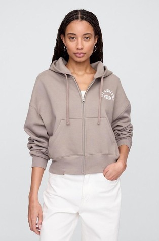 Oversized Gap Graphic Zip Hoodie