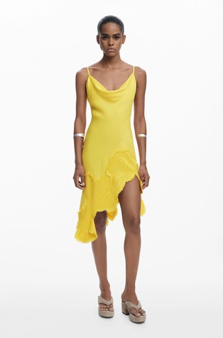 Asymmetric slip dress