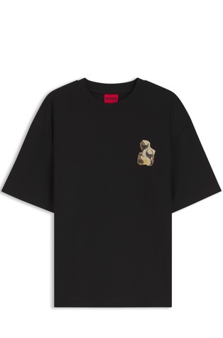 Relaxed-fit cotton T-shirt with printed artwork on the back