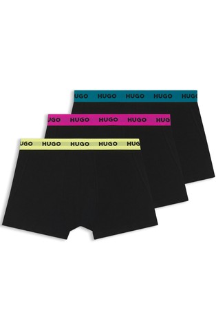 Three-pack of stretch-cotton trunks with logo waistbands