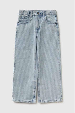 Loose fit jeans hlače s črtastim vzorcem