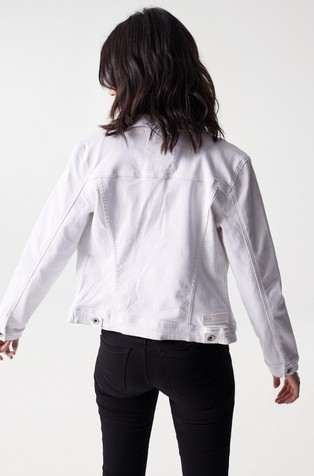 SALSA JEANS Obarvana denim jakna Bela - White 3