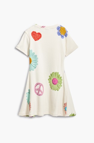 DESIGUAL Obleka s potiskom Bela - White / Multi 4