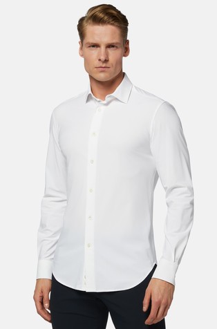 Slim fit srajca iz raztegljivega najlona