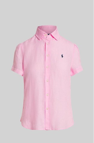 Lanena srajca s kratkimi rokavi