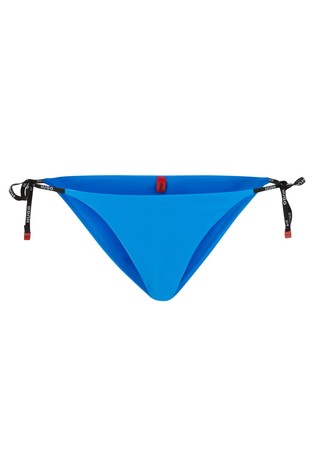 HUGO BOSS Bikini spodnji del kopalk z logo detajli Modra - Bright Blue 5