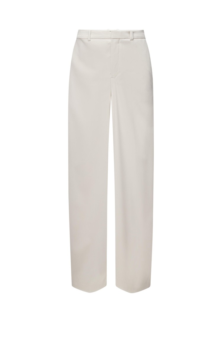 DRYKORN Trousers with barrel legs in soft flannel Beige 
