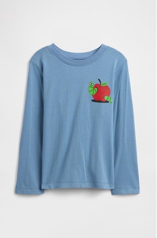 Majica z dolgimi rokavi in potiskom za malčke