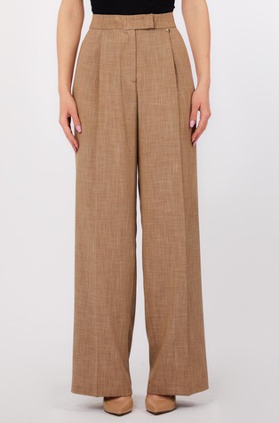 Viscose blend trousers with pleats