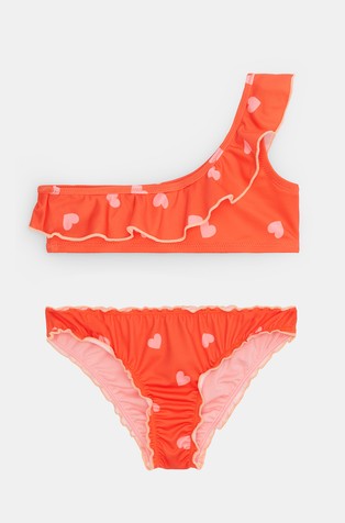 One-shoulder heart bikini