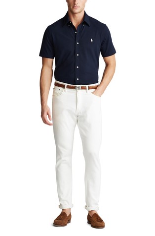 RALPH LAUREN Featherweight srajca Modra - Dark Blue 4