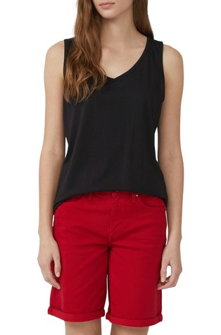 Sleeveless top with back neck ties