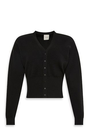 Cropped viscose blend cardigan