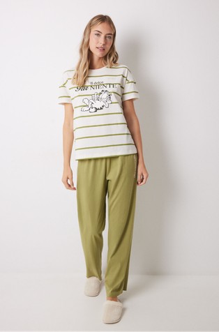 Garfield cotton long pajamas short sleeve