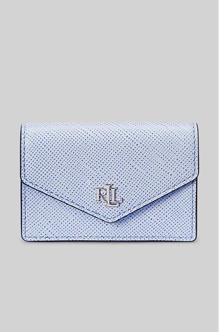 Crosshatch Leather Small Flap Card Case
