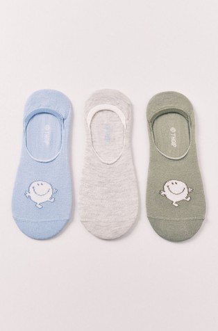 Mr. Men print 3-pack no-show socks
