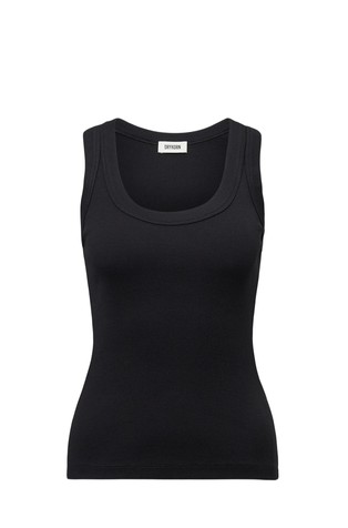 Ribbed cotton tank top
