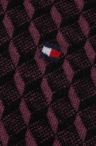 TOMMY HILFIGER Paket 2 parov nogavic Črna - Black/Pink 3